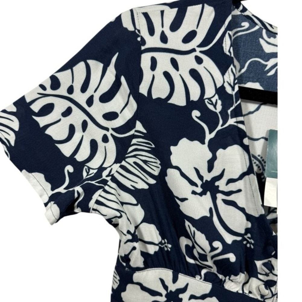 NWT Roxy Tropical Floral Ocean Echo Maxi Button Down Shirt Dress Navy Size XL‎ - Picture 9 of 15